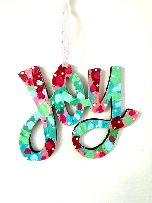 Joy Hand Painted Christmas Ornament 45