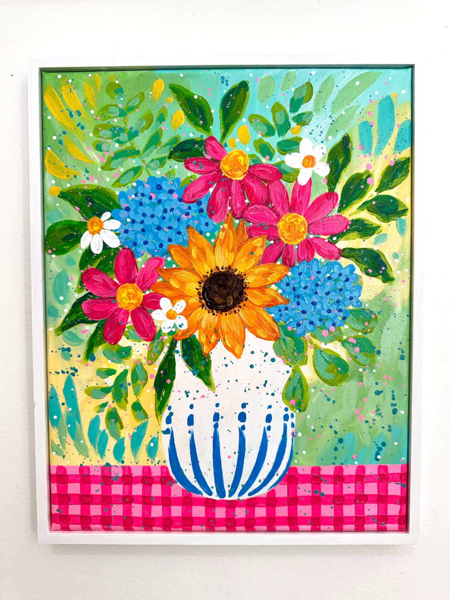 "Picnic Flowers" Original Painting #16 of 52 Weeks of Colorful Joy 2026