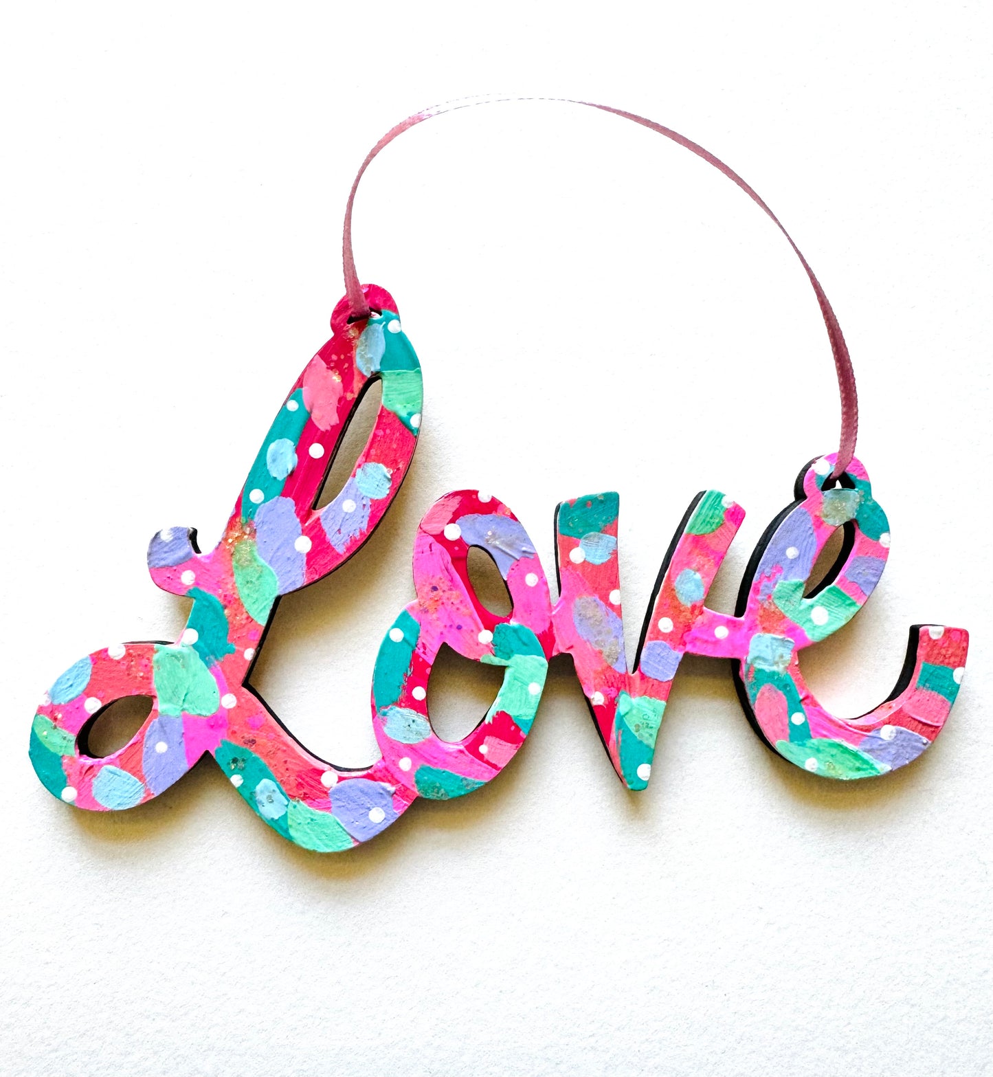 Hand Painted Wooden Love Wall Hanging/Ornament 20