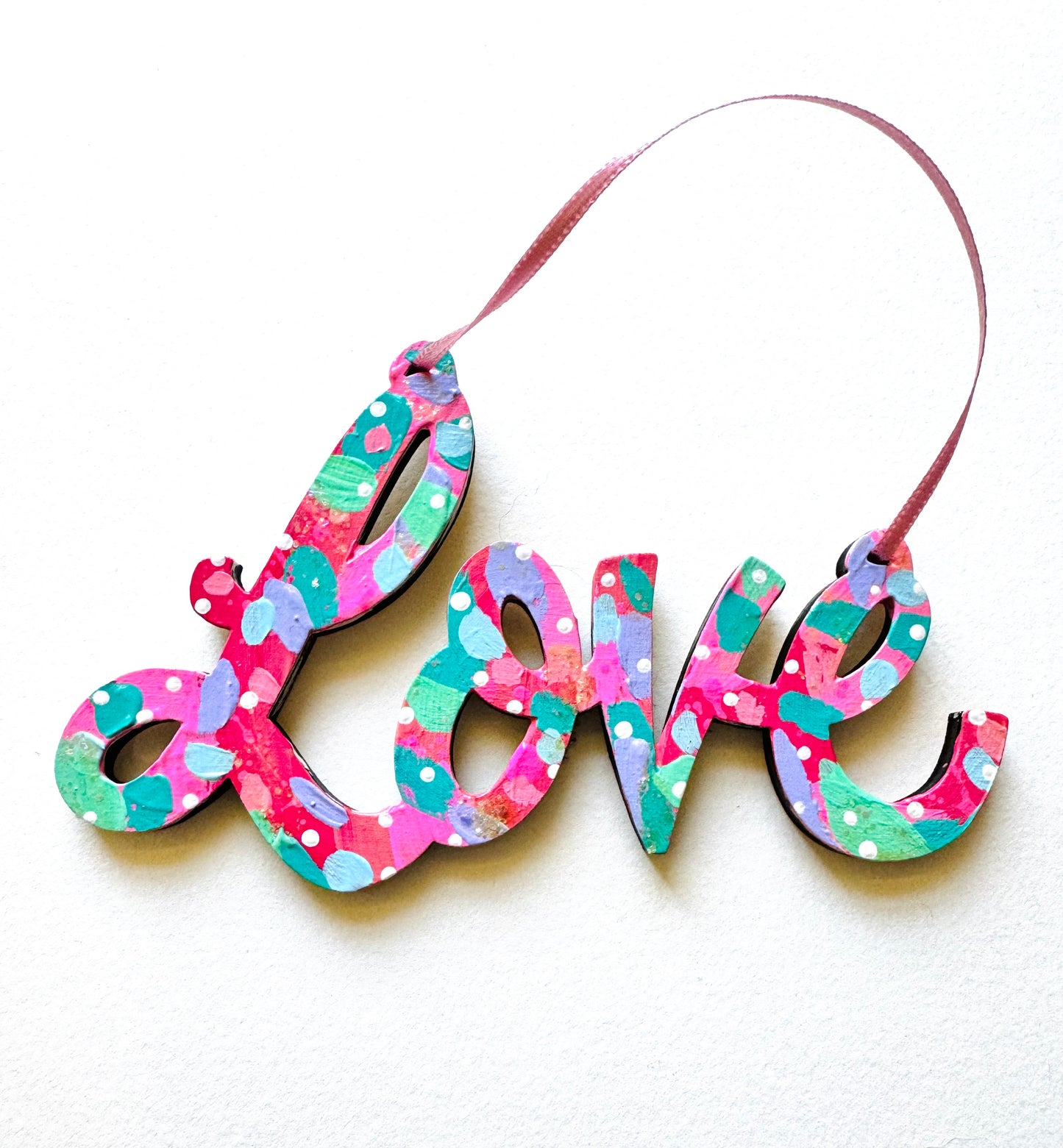 Hand Painted Wooden Love Wall Hanging/Ornament 21