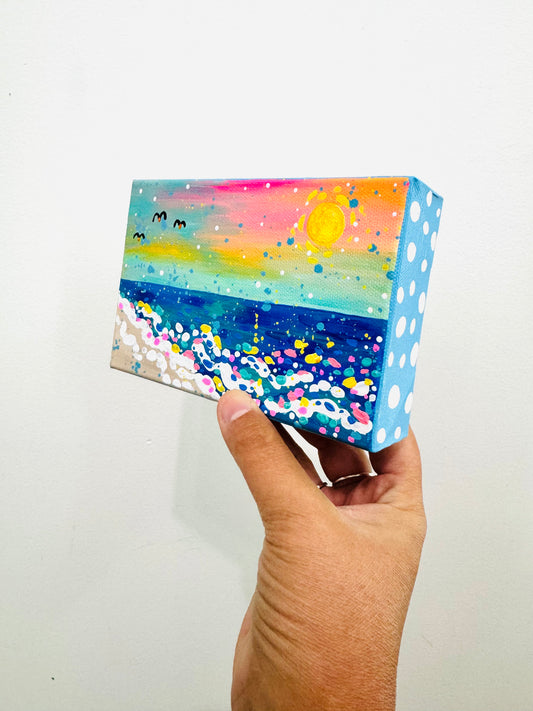 "Beach Day Confetti" Original Painting #19 of 52 Weeks of Colorful Joy 2026