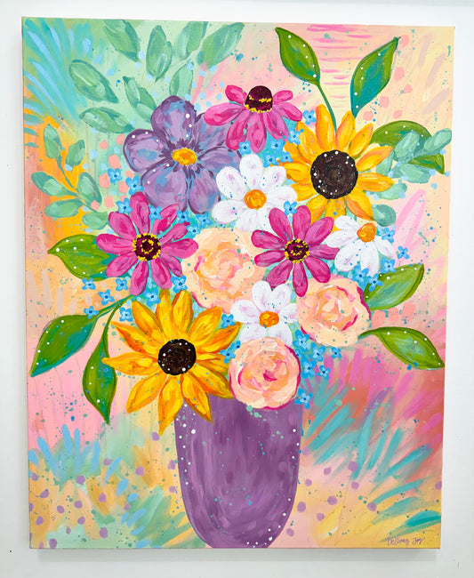 "Where Joy Grows" Original Painting #13 of 52 Weeks of Colorful Joy 2026