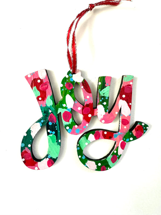 Joy Hand Painted Christmas Ornament 35