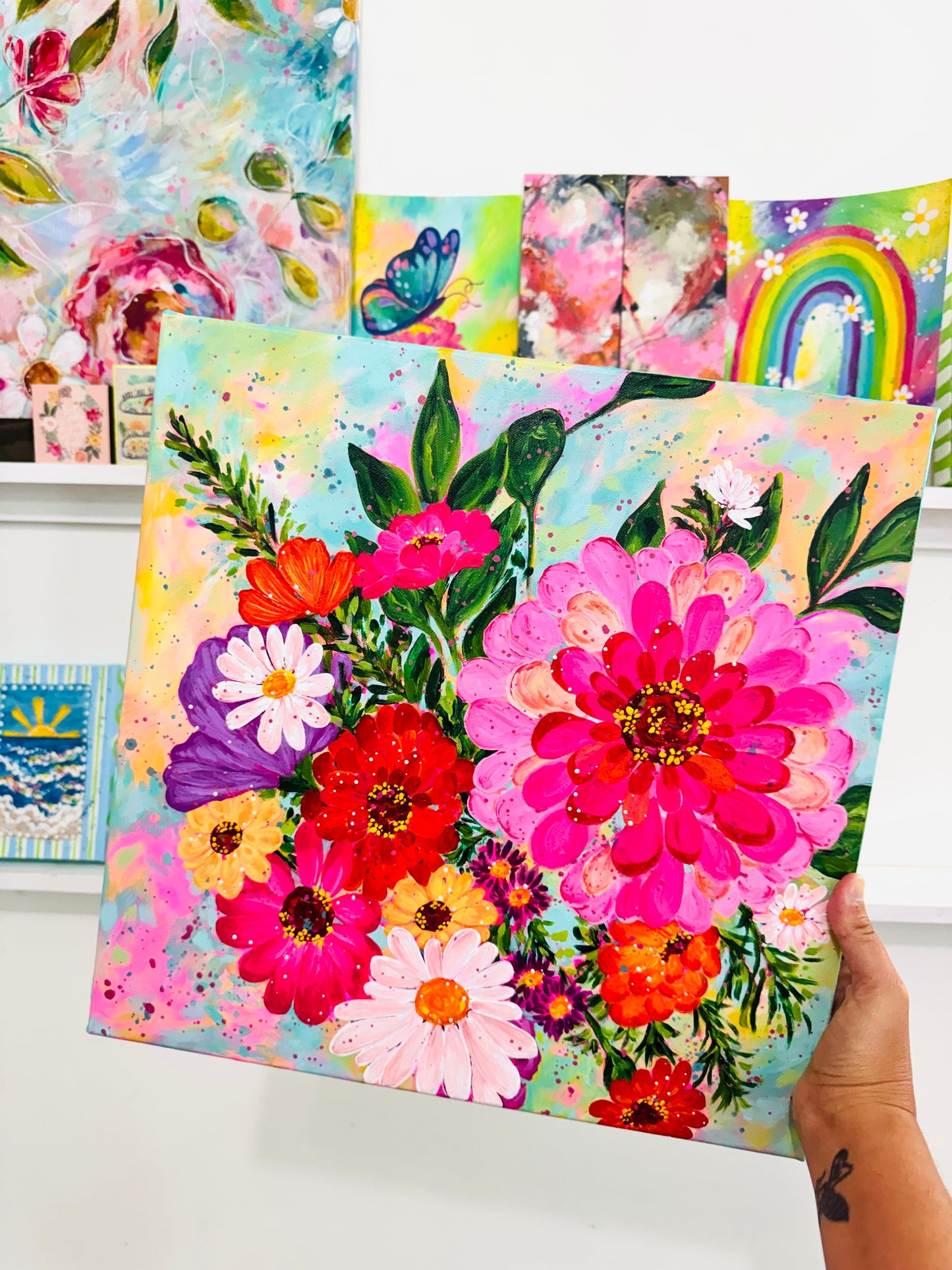 "Blooming Sunset" Original Painting #33 of 52 Weeks of Colorful Joy 2026