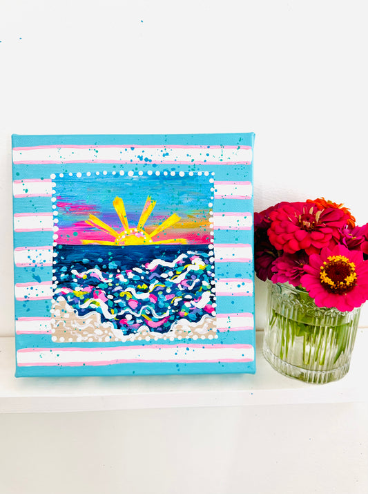 "Perfect Beach Day" Original Painting #29 of 52 Weeks of Colorful Joy 2026