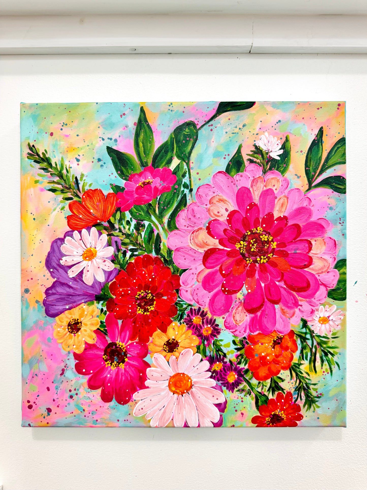 "Blooming Sunset" Original Painting #33 of 52 Weeks of Colorful Joy 2026