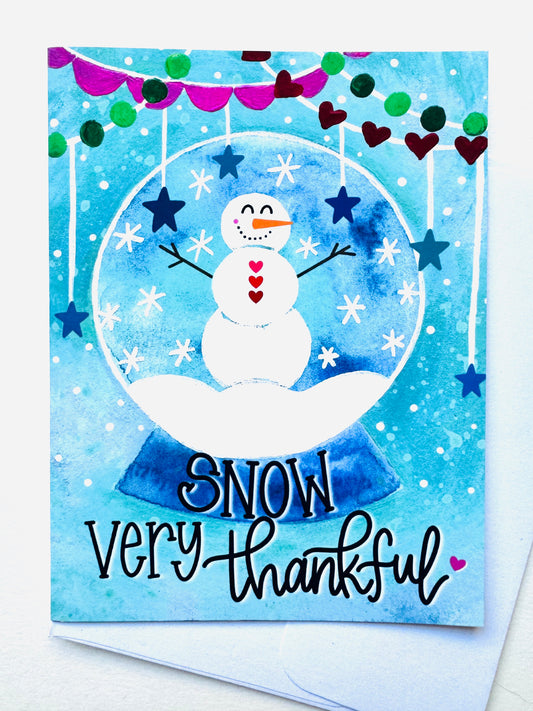 “Snow Very Thankful” Card with Envelope