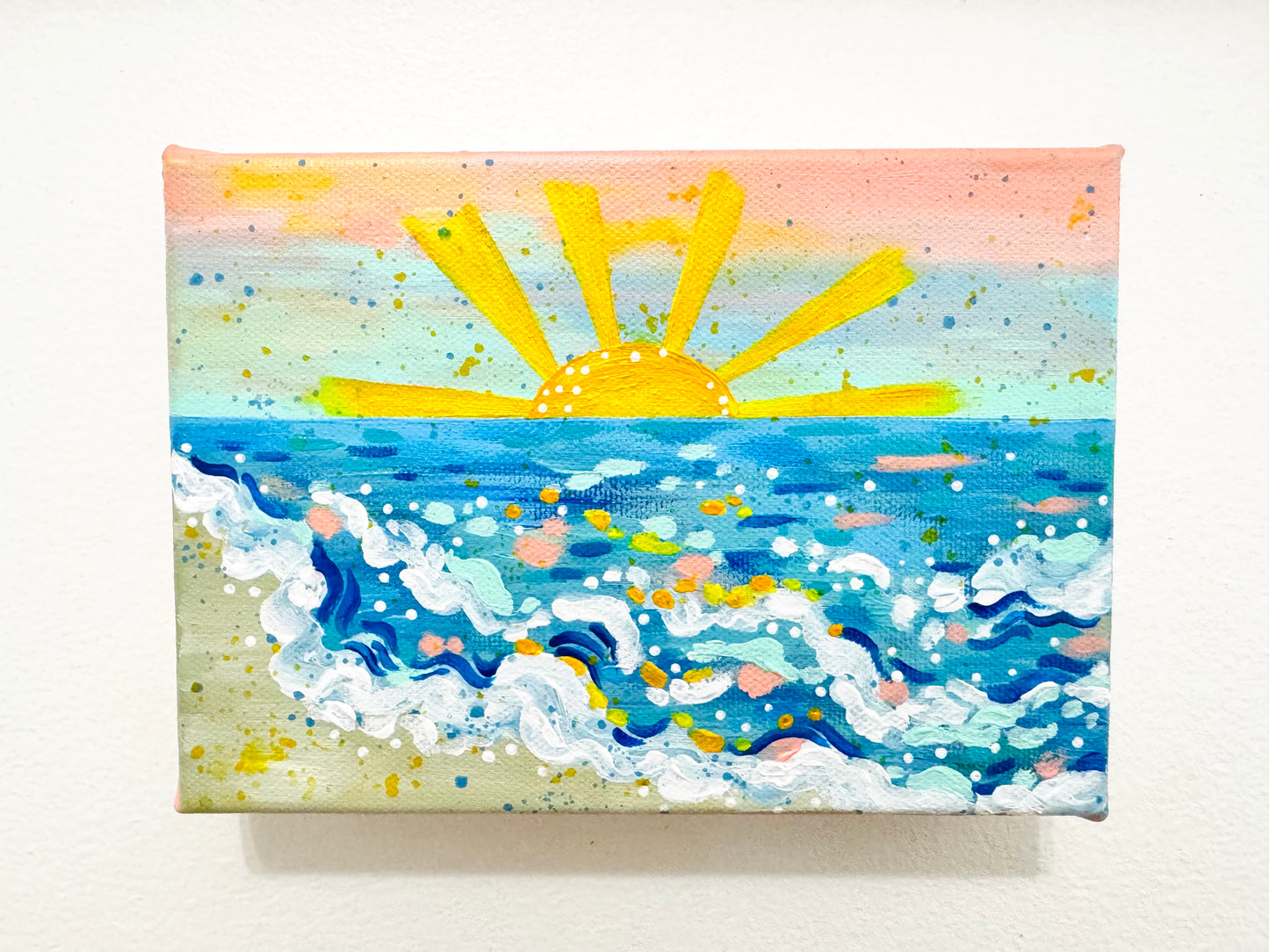 "Sunset Soul" Original Beach Painting on 5x7 inch canvas