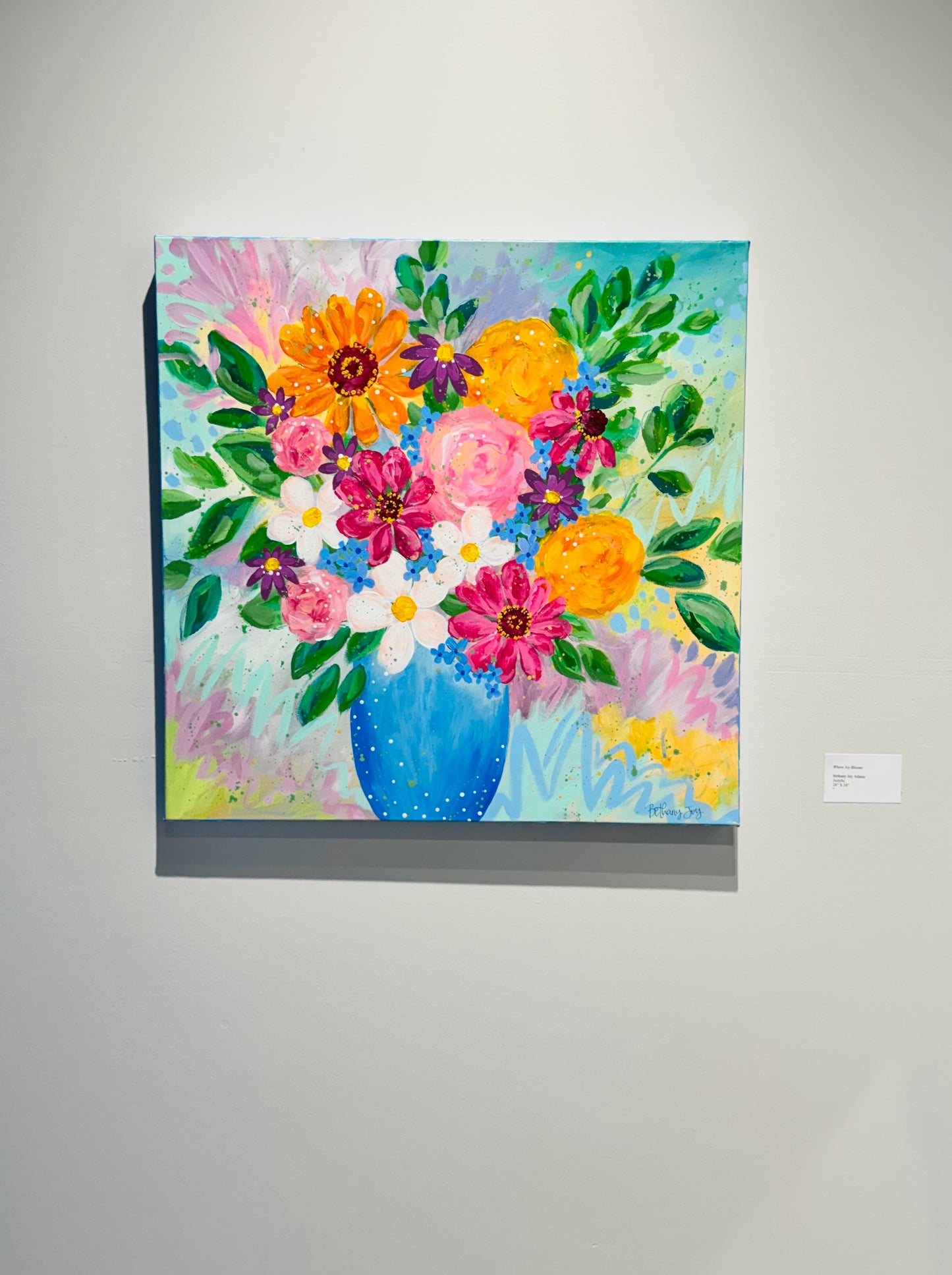 "Where Joy Blooms" Original Painting #25 of 52 Weeks of Colorful Joy 2026
