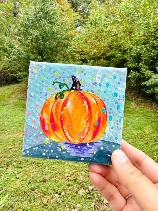 Pumpkin Mini Canvas Blue 2