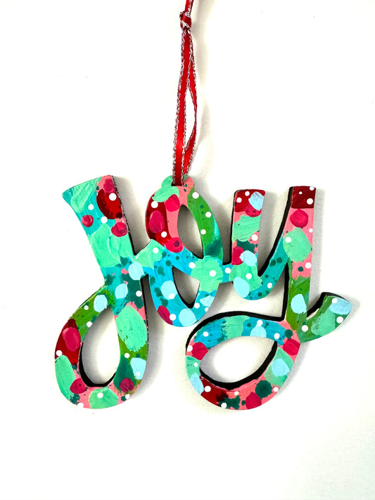 Joy Hand Painted Christmas Ornament 37