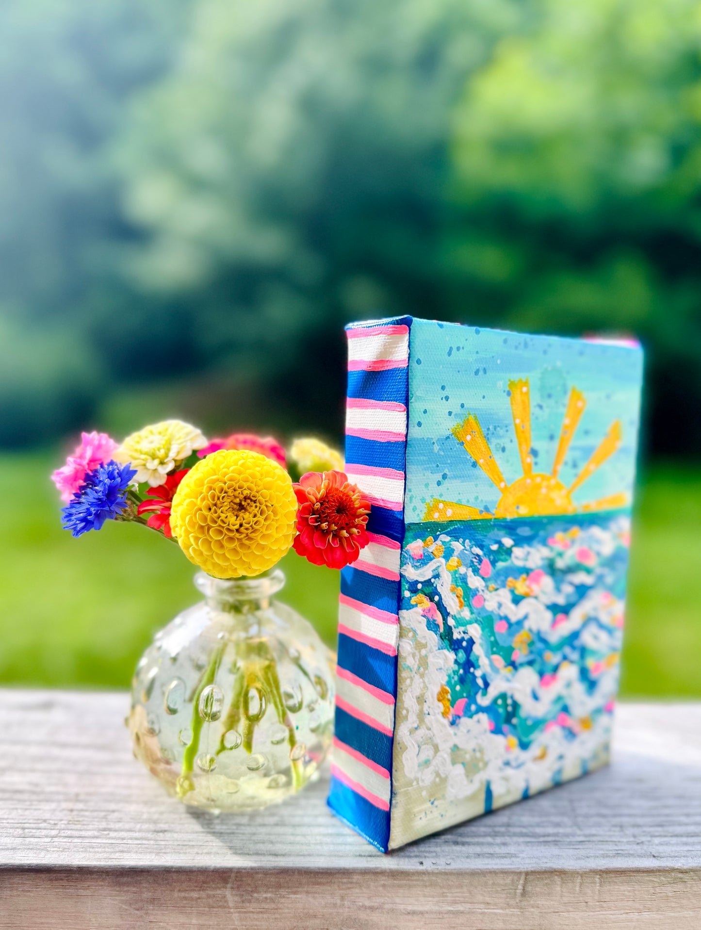 "Saltwater Joy" Original Beach Painting on 5x7 inch canvas