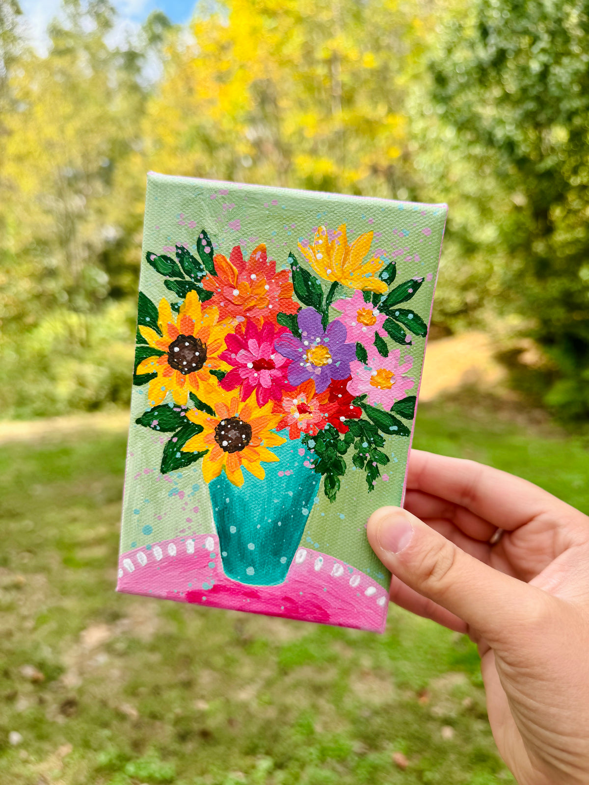 "The Happy Bunch" Original Painting #42 of 52 Weeks of Colorful Joy 2026
