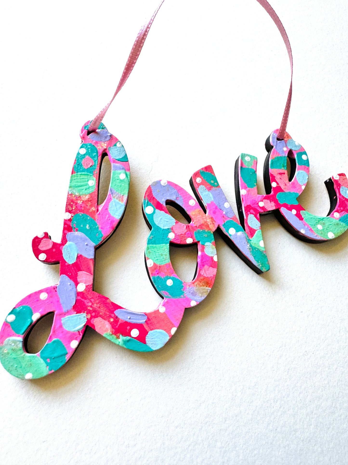 Hand Painted Wooden Love Wall Hanging/Ornament 21