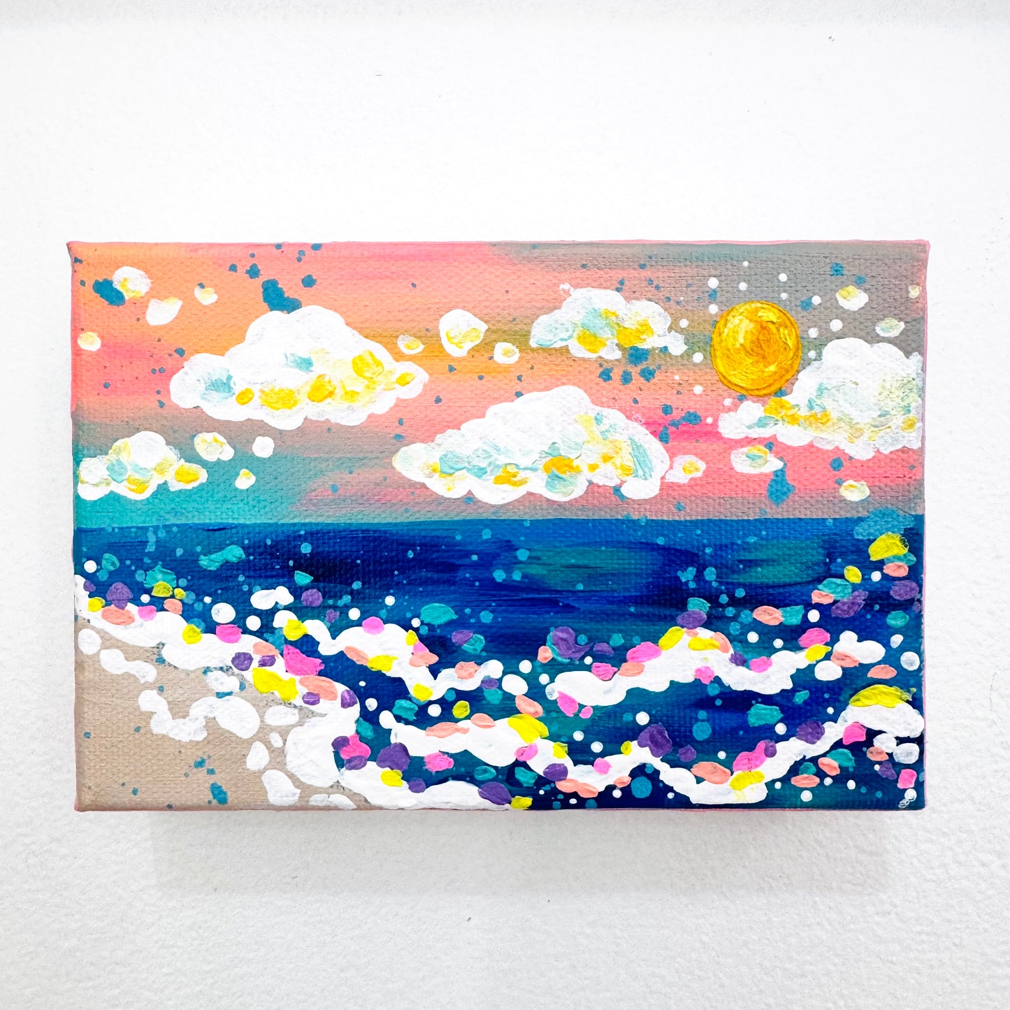 "Peach Sunrise" Original Painting #20 of 52 Weeks of Colorful Joy 2026
