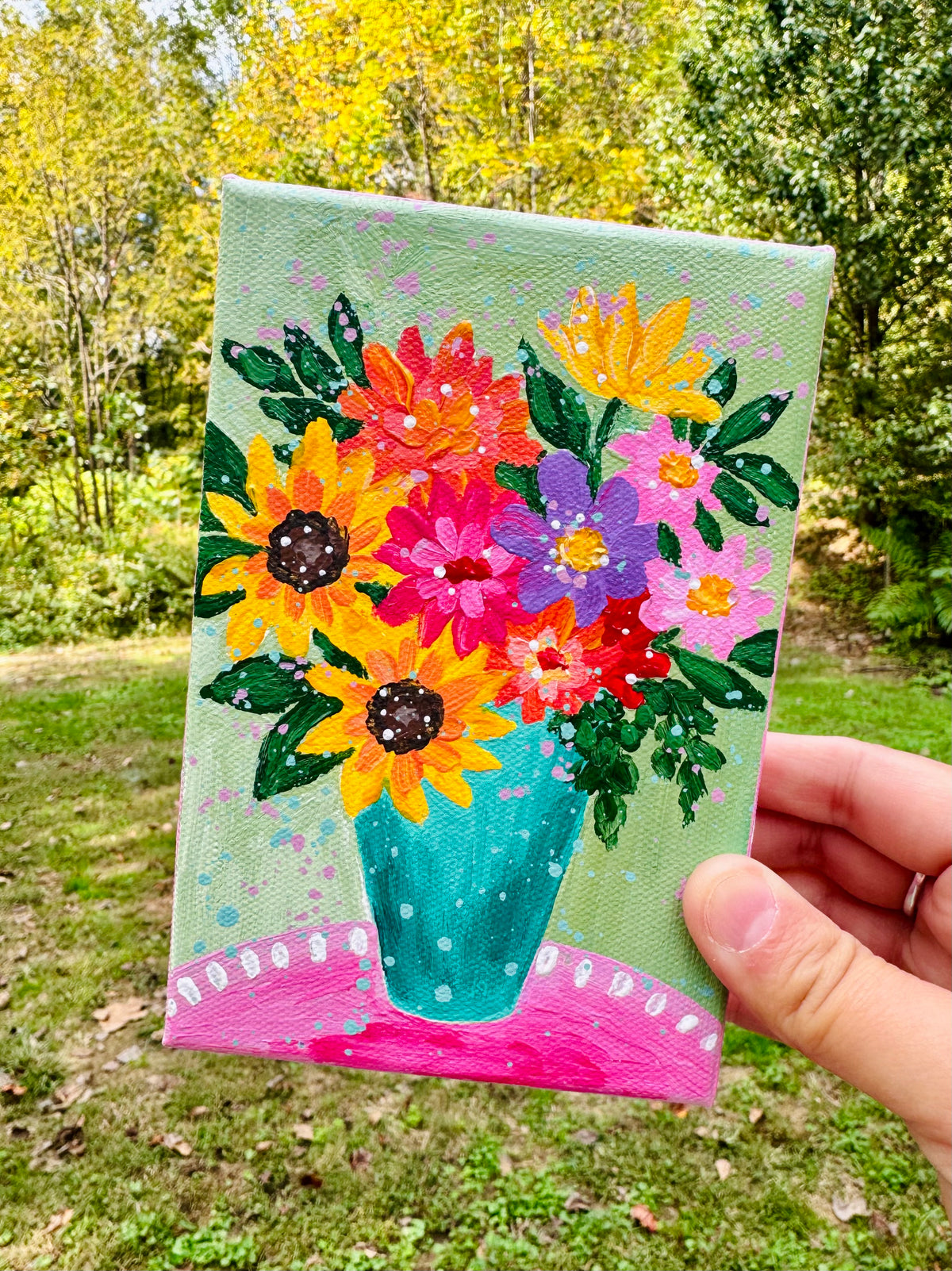 "The Happy Bunch" Original Painting #42 of 52 Weeks of Colorful Joy 2026