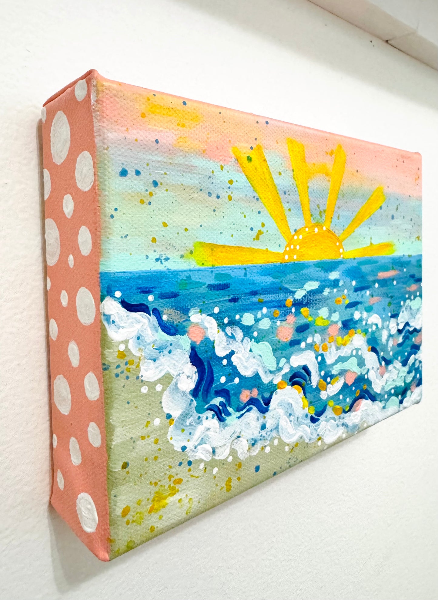 "Sunset Soul" Original Beach Painting on 5x7 inch canvas
