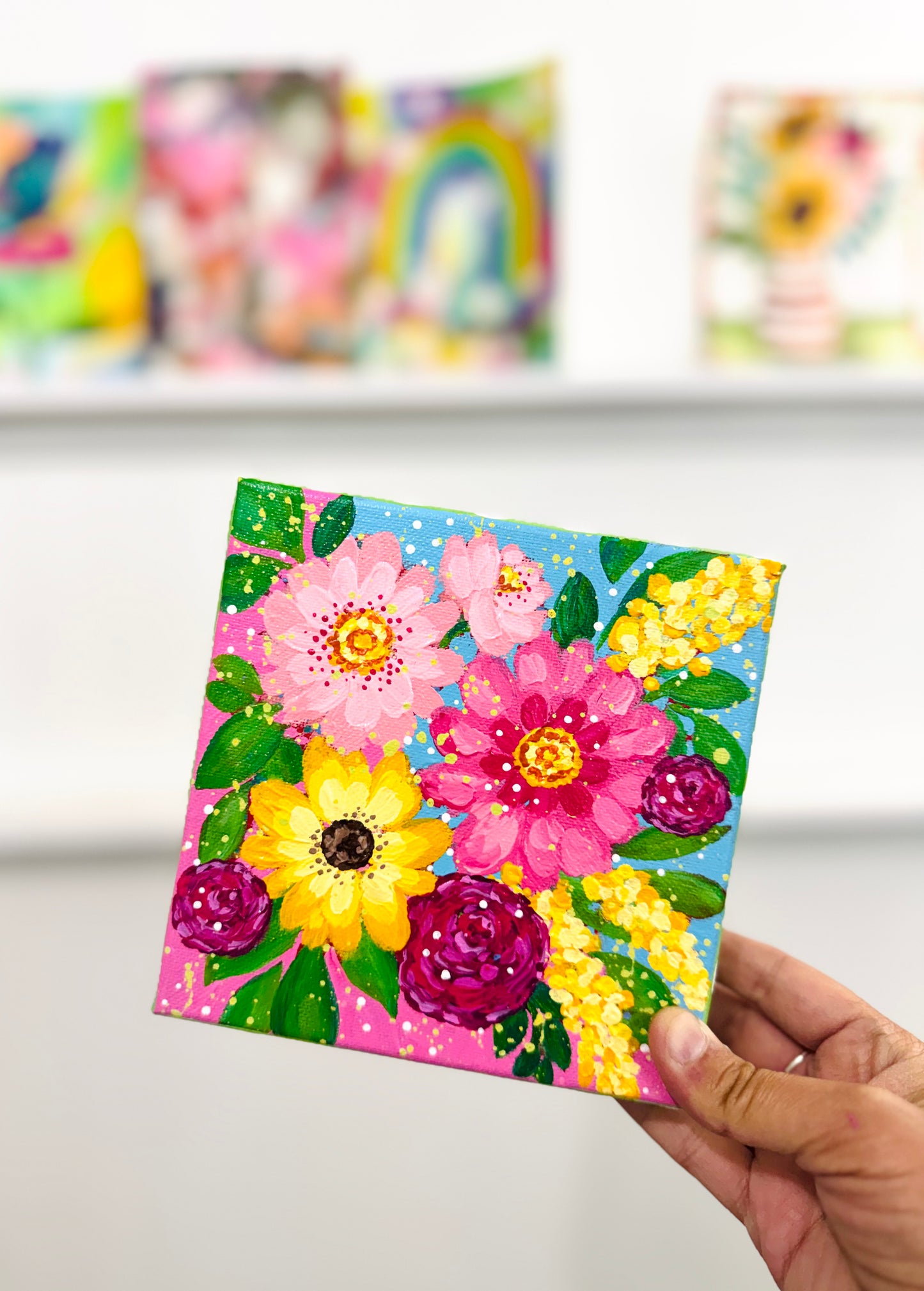 "Flower Jubilee" Original Painting #21 of 52 Weeks of Colorful Joy 2026