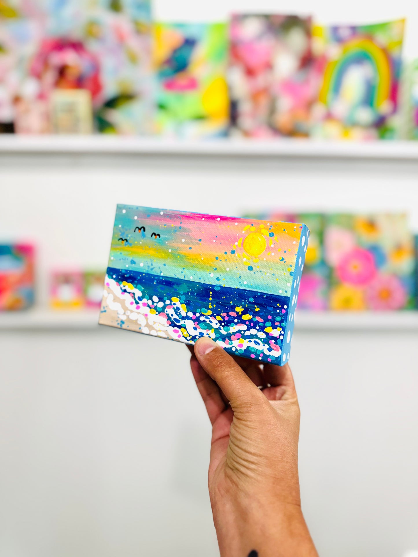 "Beach Day Confetti" Original Painting #19 of 52 Weeks of Colorful Joy 2026