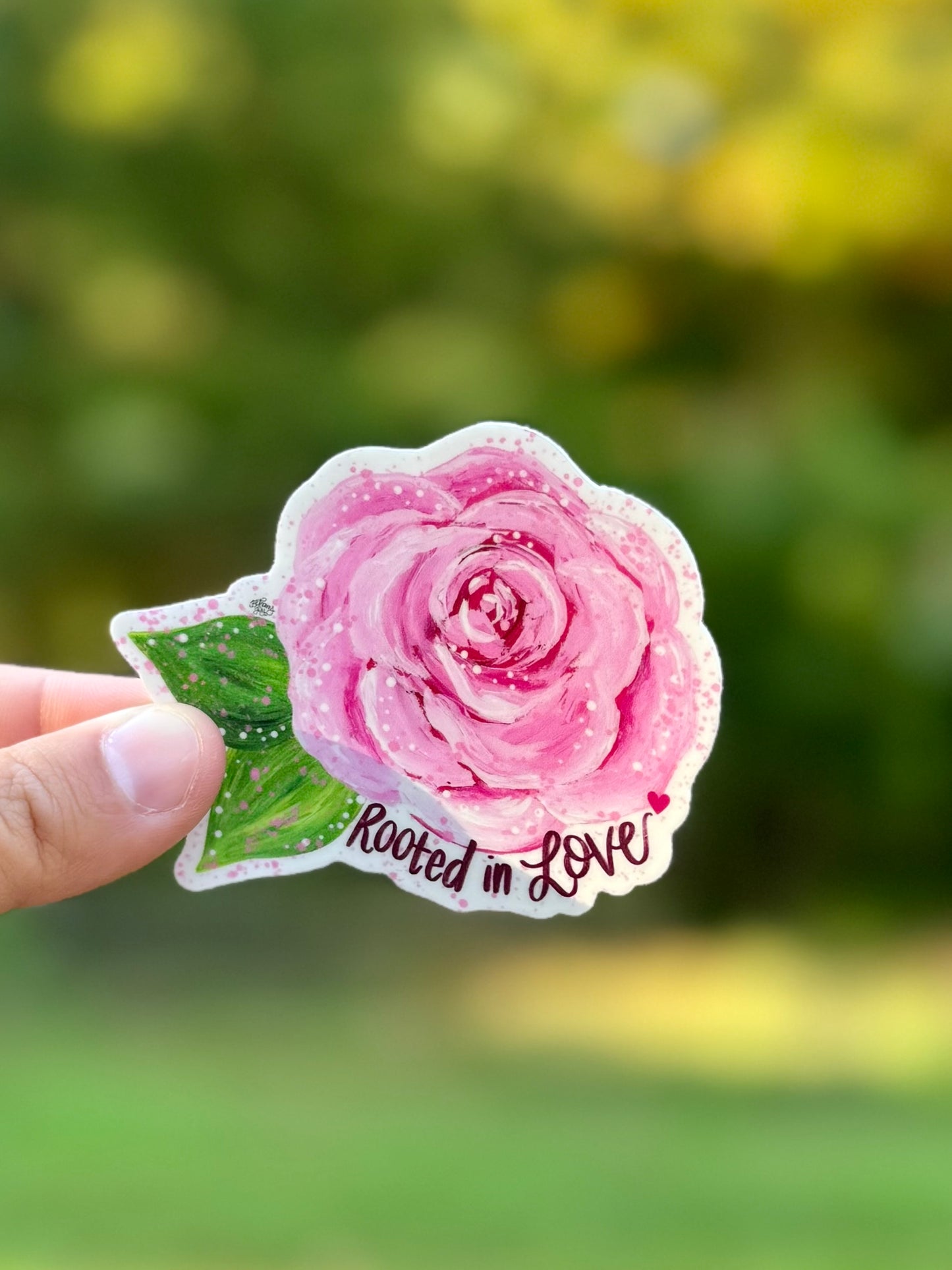 Rooted in Love Rose (from my book!) Vinyl October 2025 Sticker of the Month