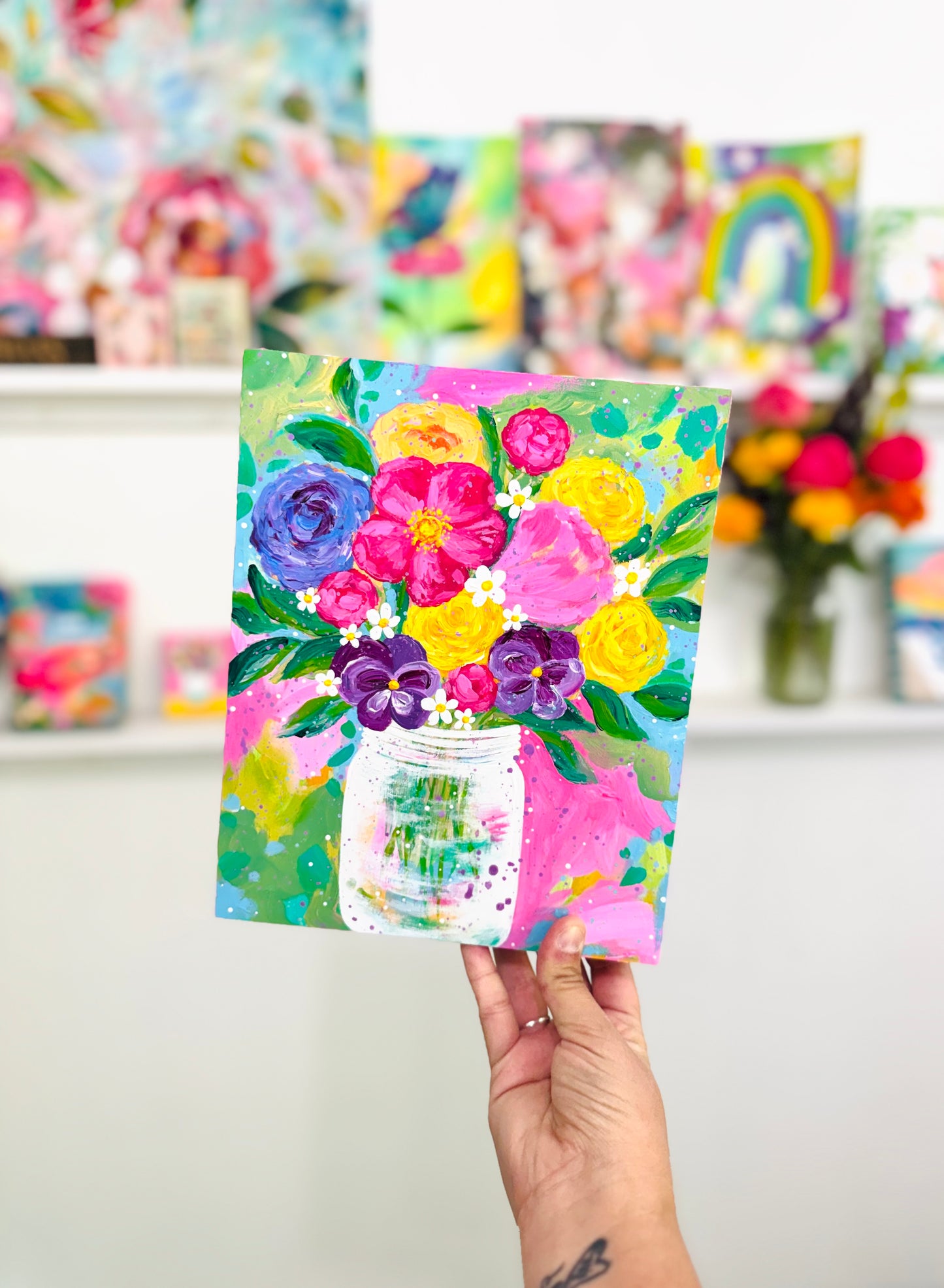 "Freshly Gathered" Original Painting #18 of 52 Weeks of Colorful Joy 2026