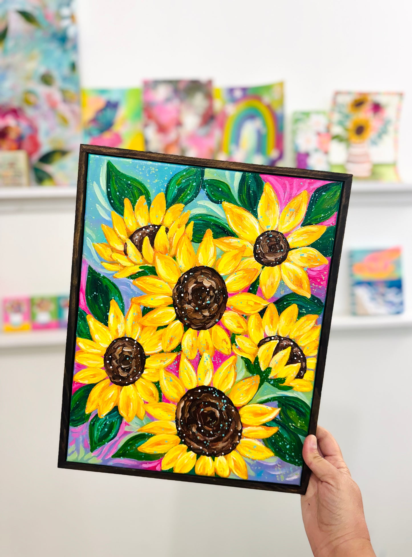 "Sunflower Parade" Original Painting #17 of 52 Weeks of Colorful Joy 2026
