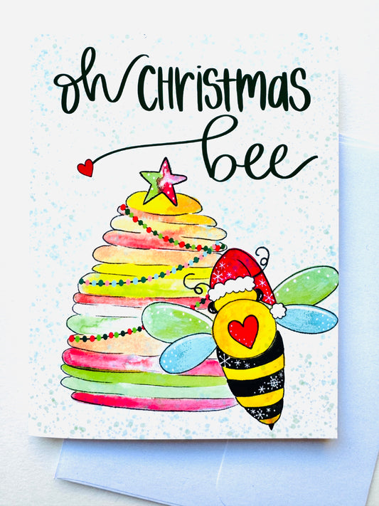 “Oh Christmas Bee" Card with Envelope
