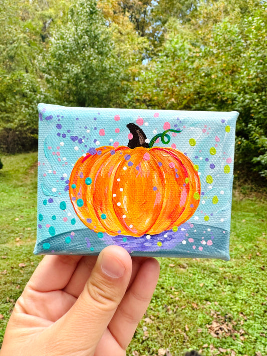 Pumpkin Mini Canvas Blue 1