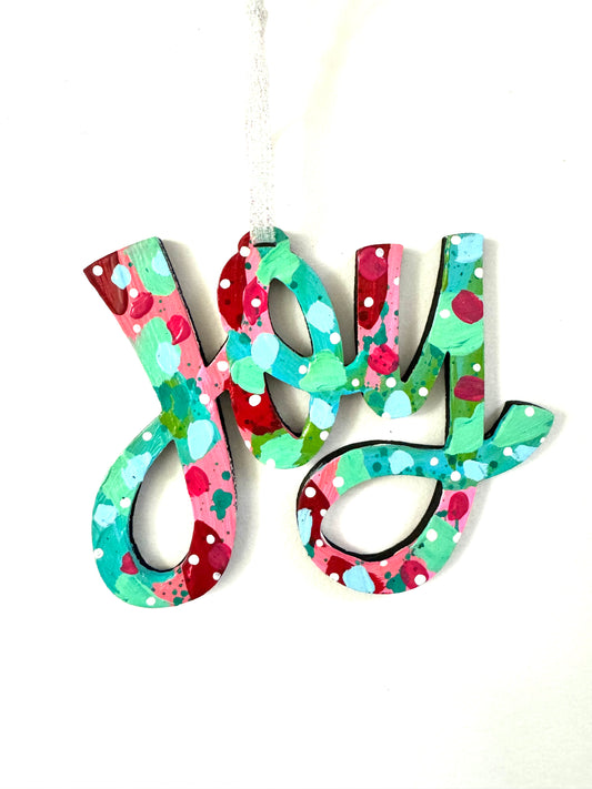 Joy Hand Painted Christmas Ornament 44