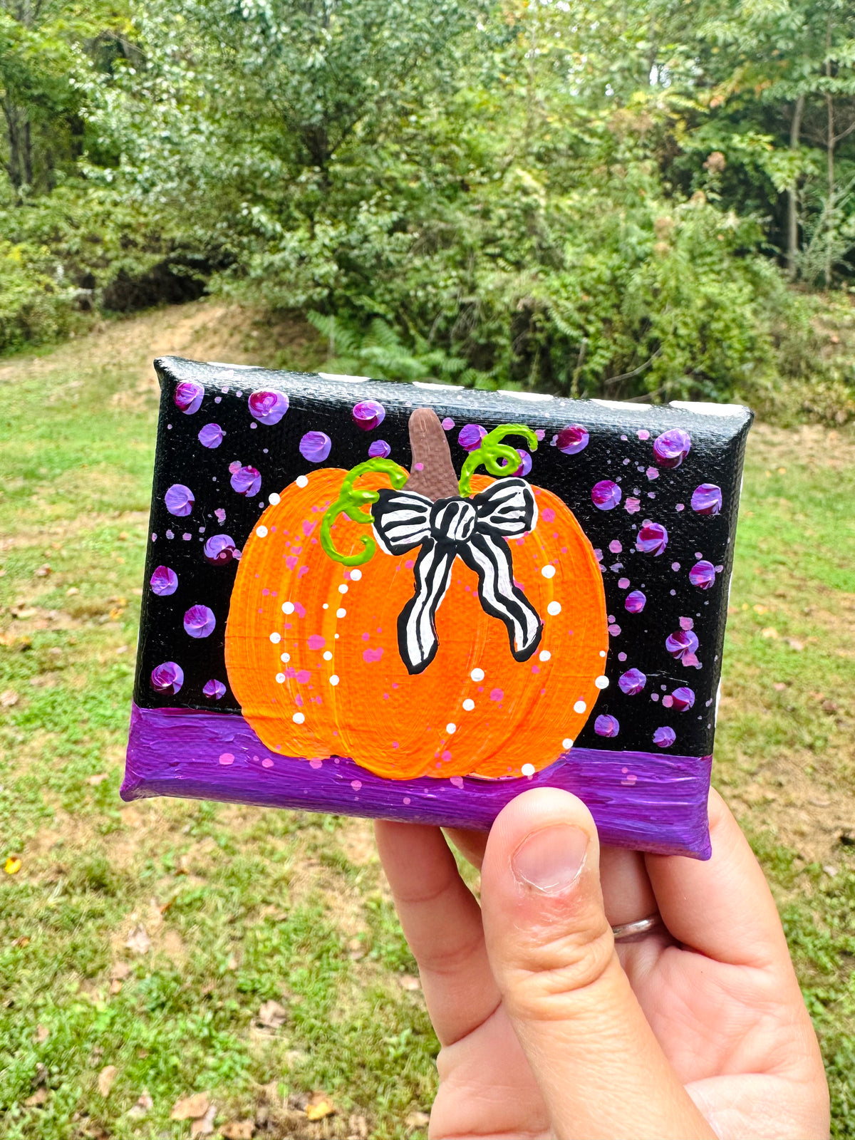 Halloween Pumpkin Mini Canvas 1