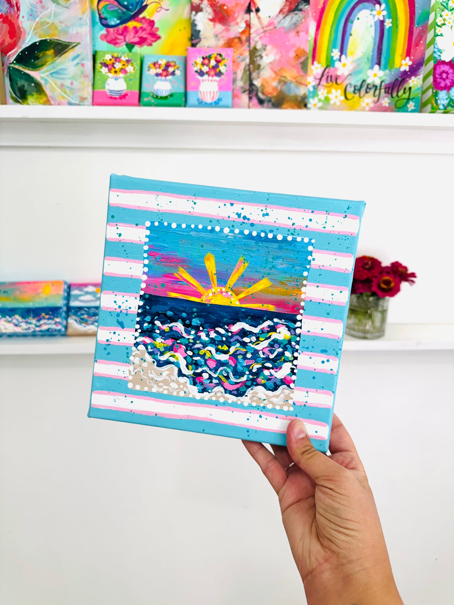 "Perfect Beach Day" Original Painting #29 of 52 Weeks of Colorful Joy 2026