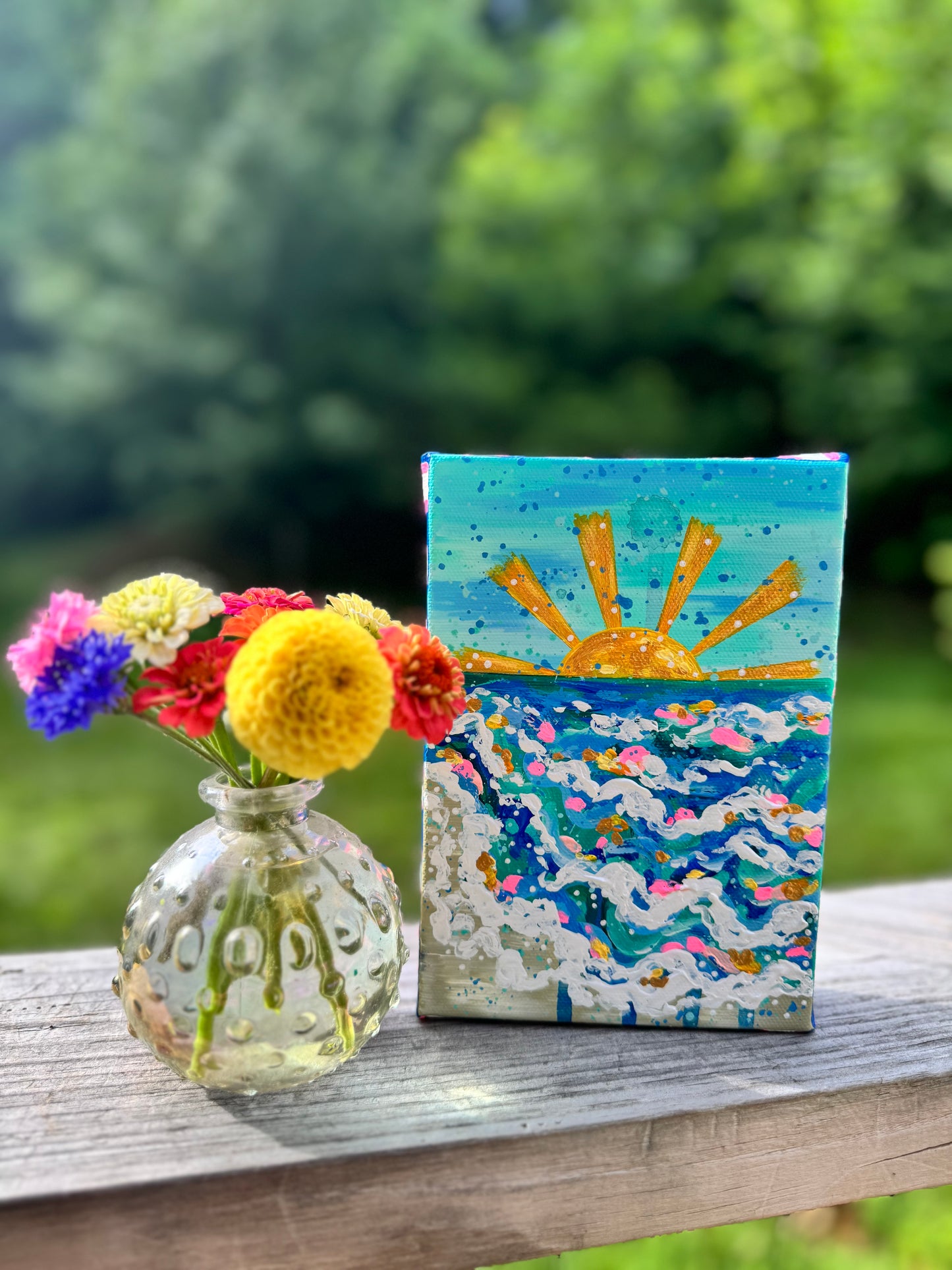 "Saltwater Joy" Original Beach Painting on 5x7 inch canvas