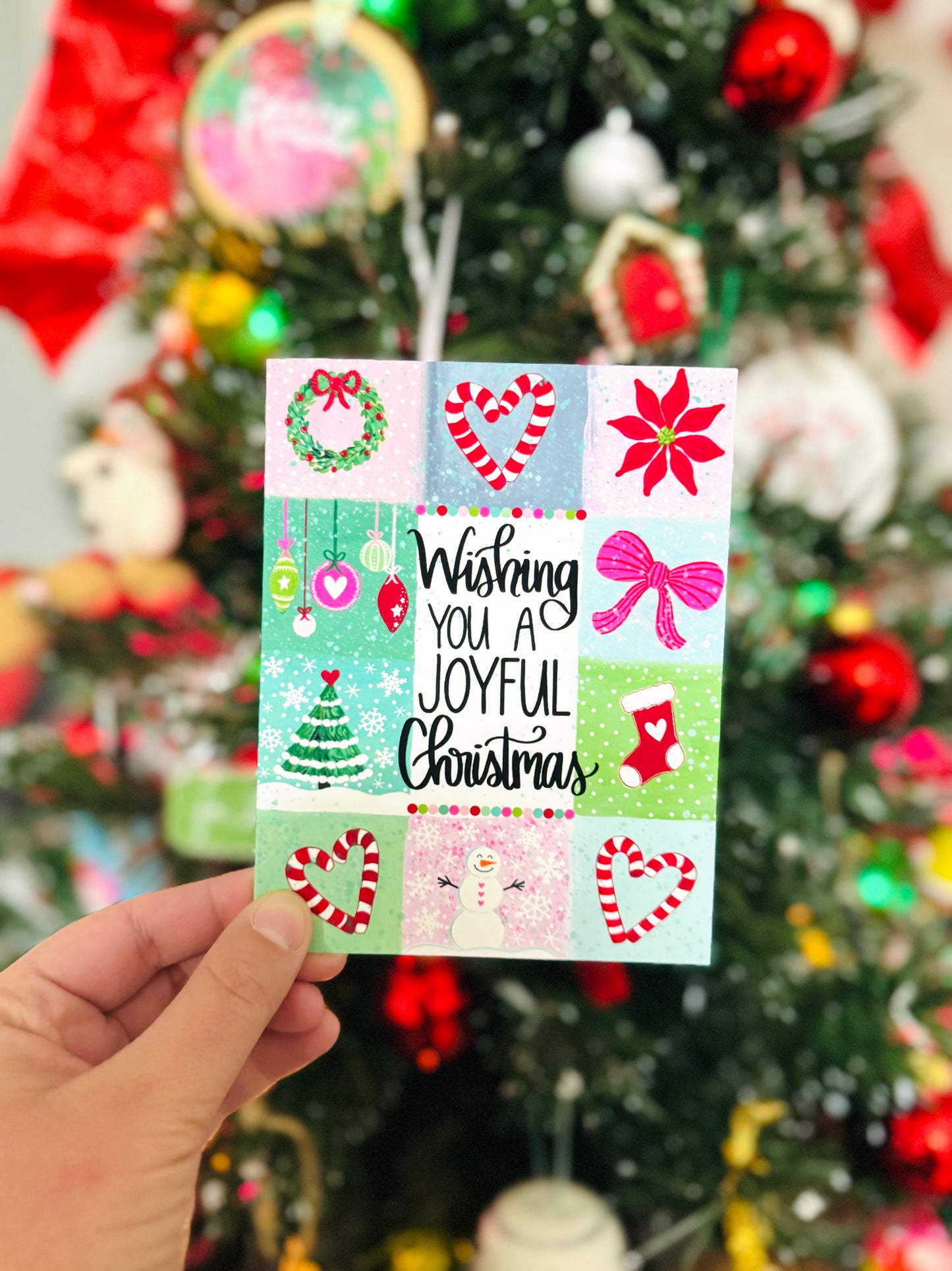 "Wishing You A Joyful Christmas” Card with Envelope