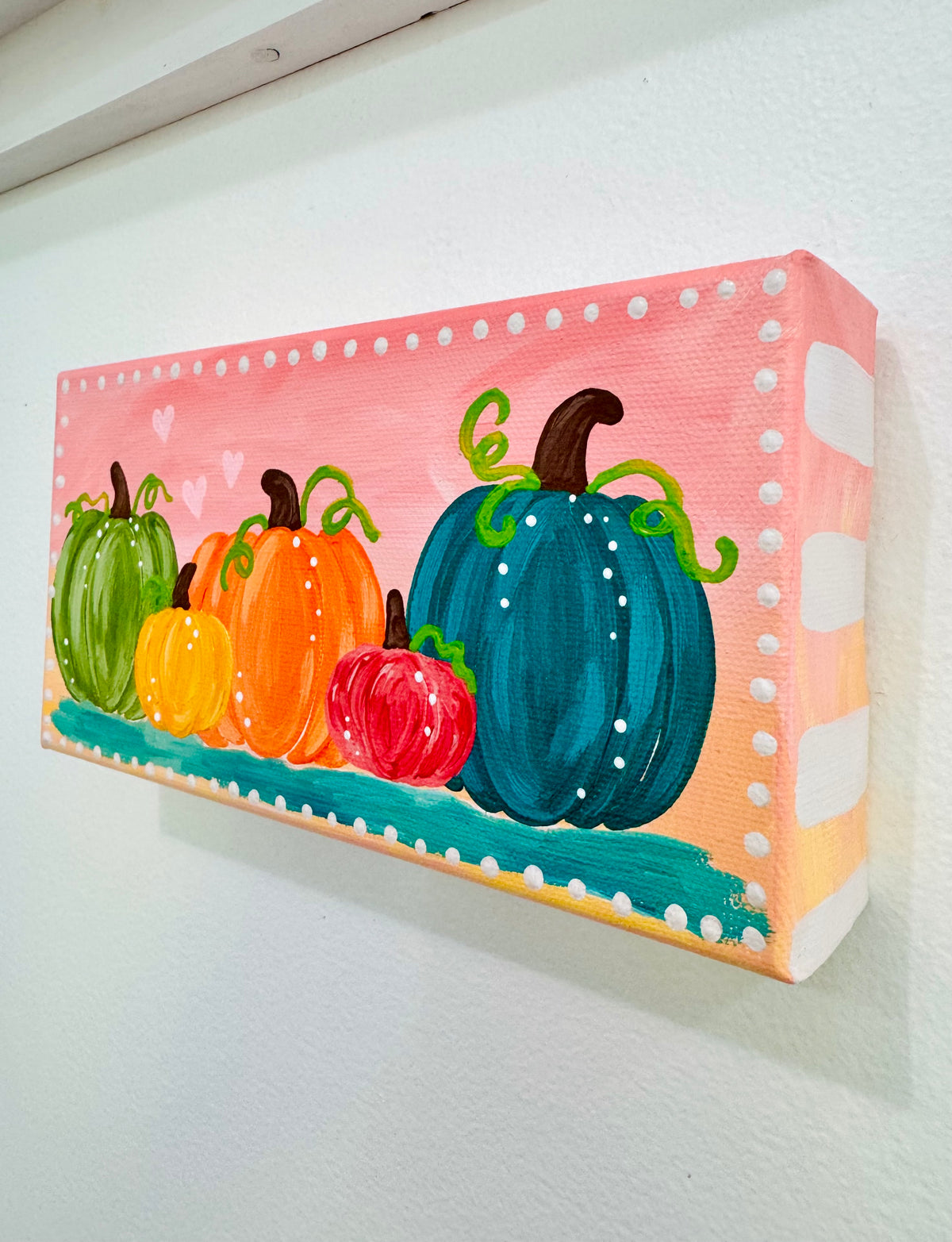 "Rainbow of Pumpkins" Original Painting #39 of 52 Weeks of Colorful Joy 2026