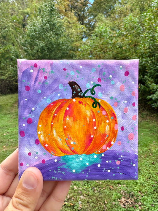 Pumpkin Mini Canvas Purple 2