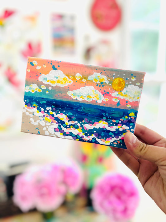 "Peach Sunrise" Original Painting #20 of 52 Weeks of Colorful Joy 2026