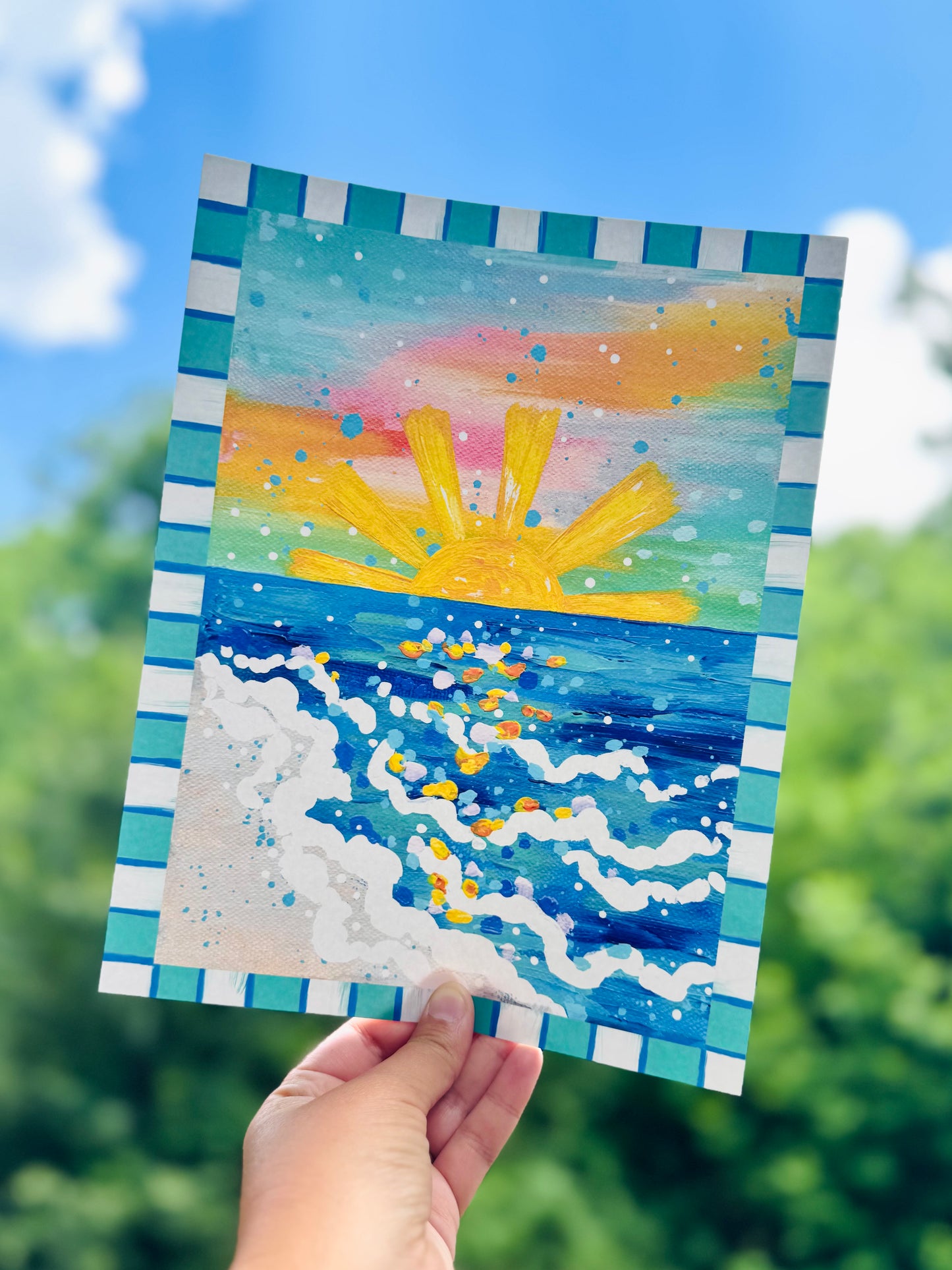 "Sunrays for Days Stripes" Bethany Joy Art Print