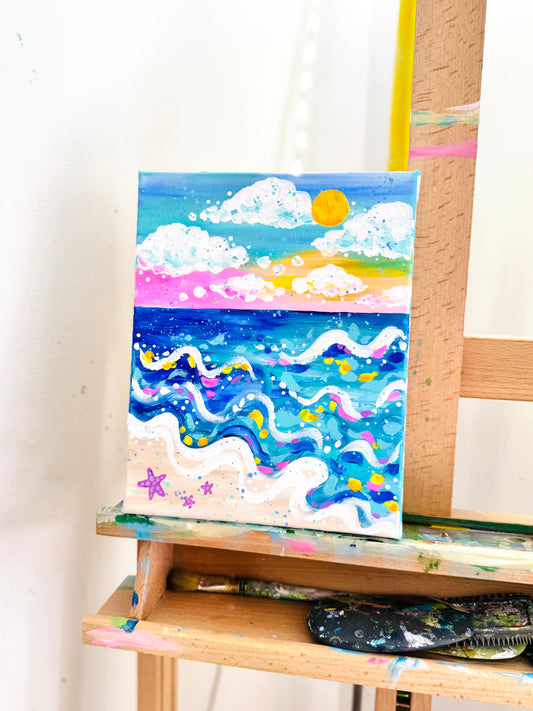 "Sea Breeze Soul" Original Beach Painting on 8x10 inch canvas
