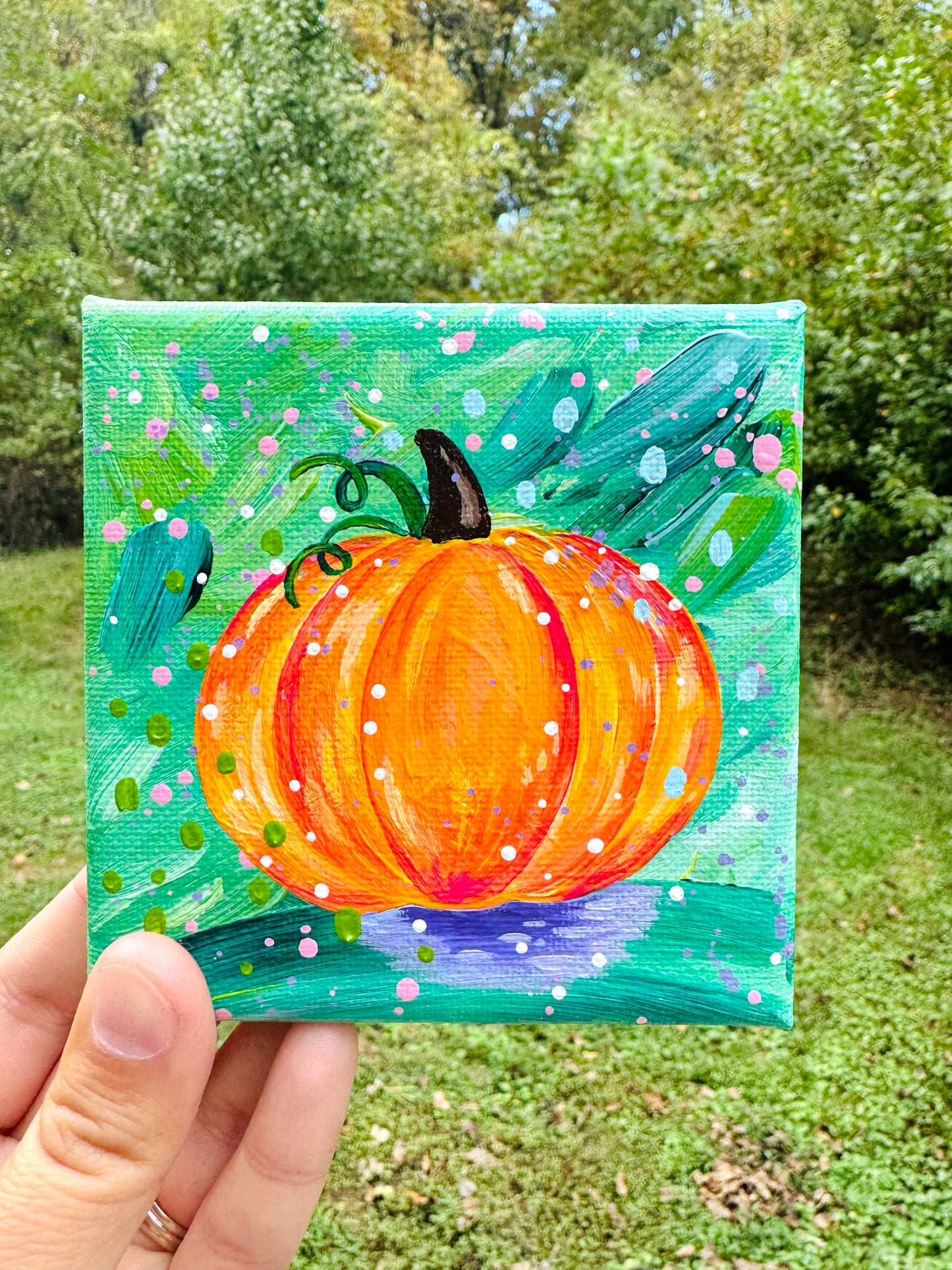 Pumpkin Mini Canvas Green 1