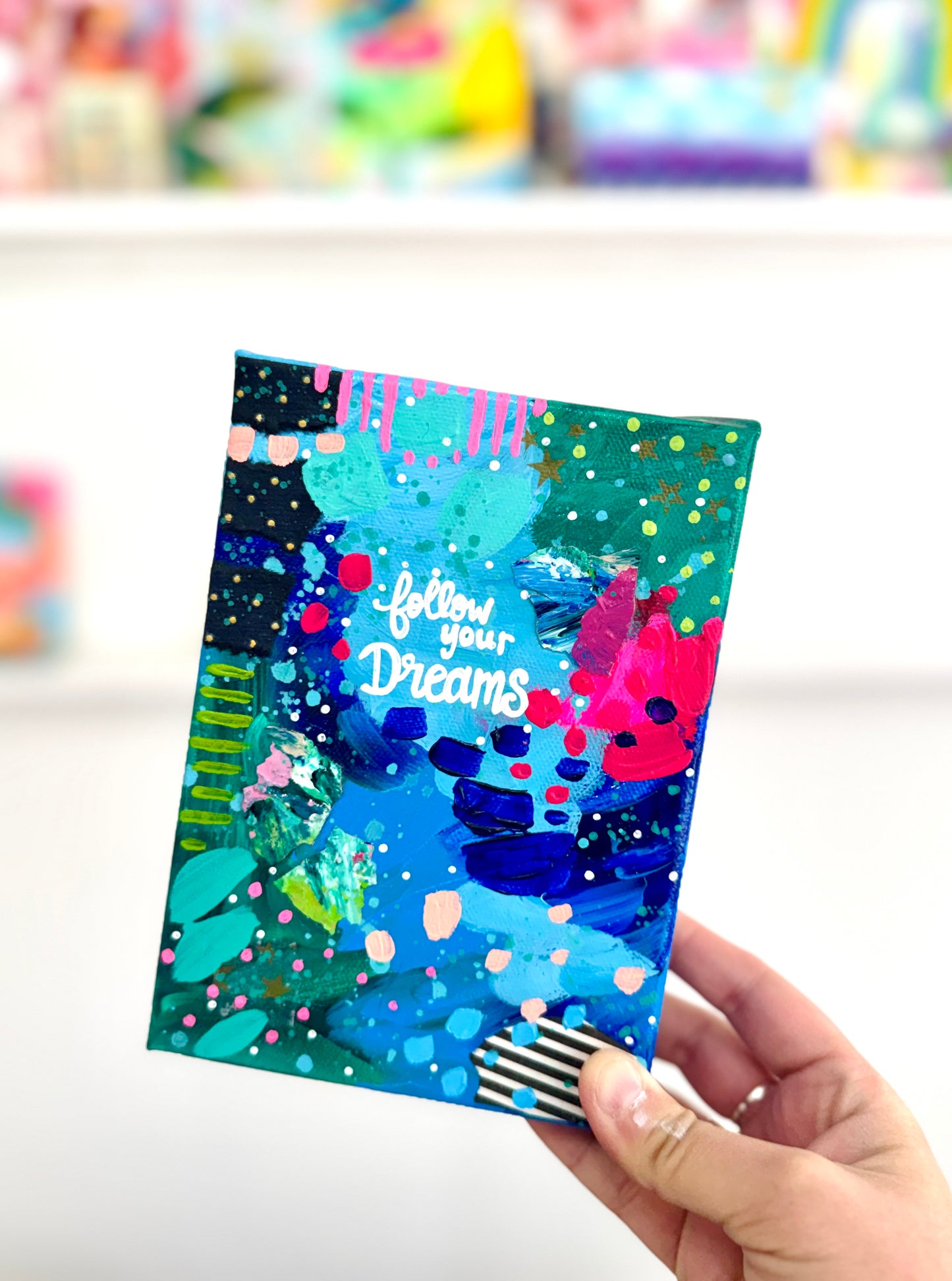 "Follow Your Dreams" Original Painting #10 of 52 Weeks of Colorful Joy 2026