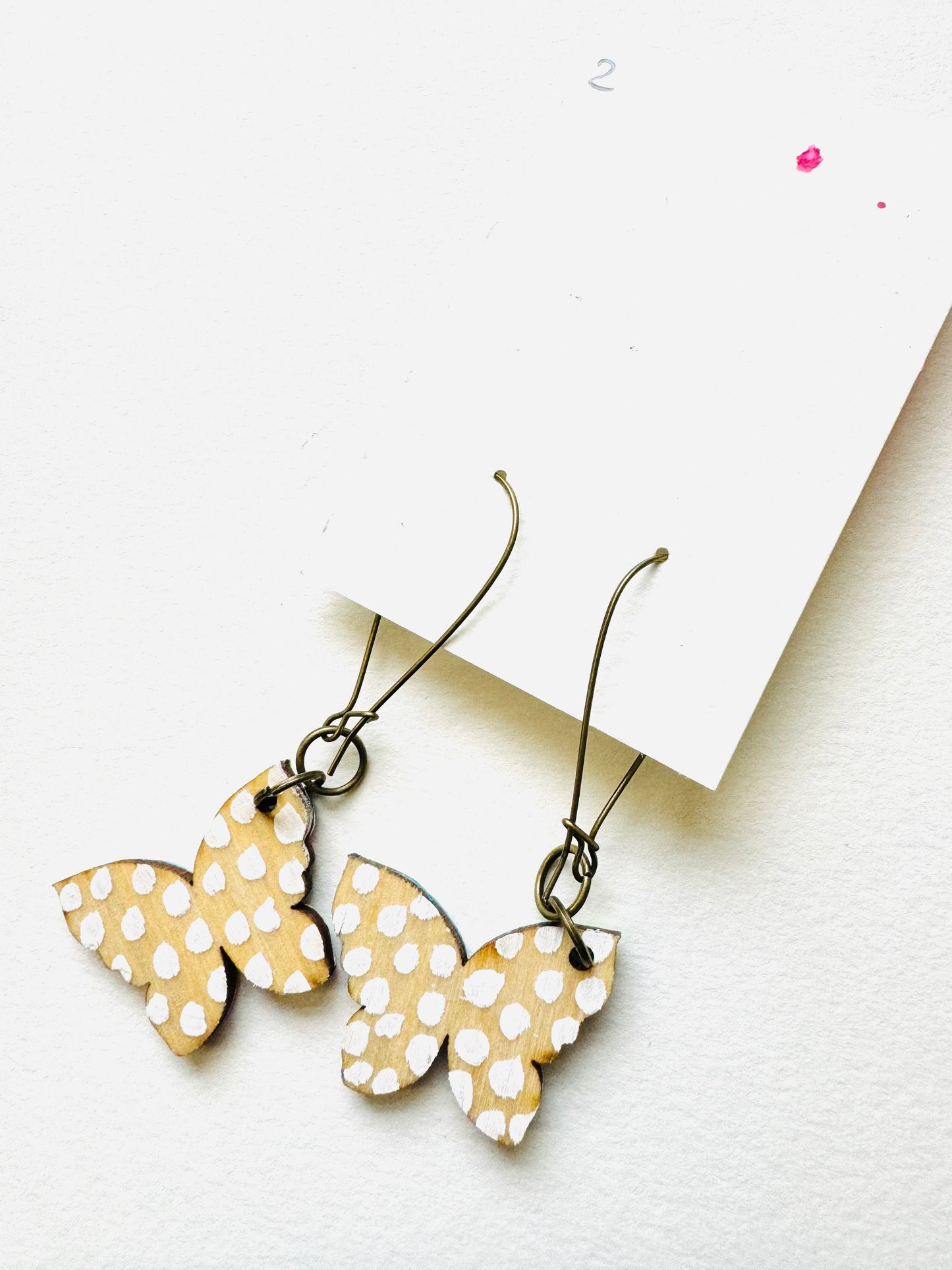 Colorful, Hand Painted Butterfly Earrings 2