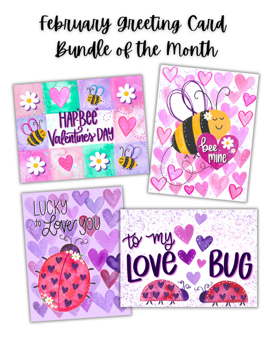 Greeting Card Bundle of 8 Note Cards with Envelopes / Only Available throughout February 2025