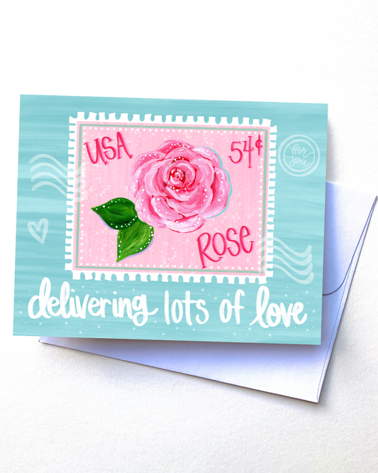 "Delivering Lots of Love" Card with Envelope