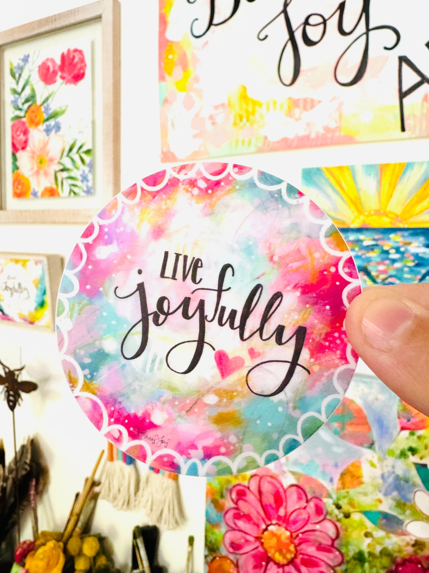 Live Joyfully Vinyl Sticker