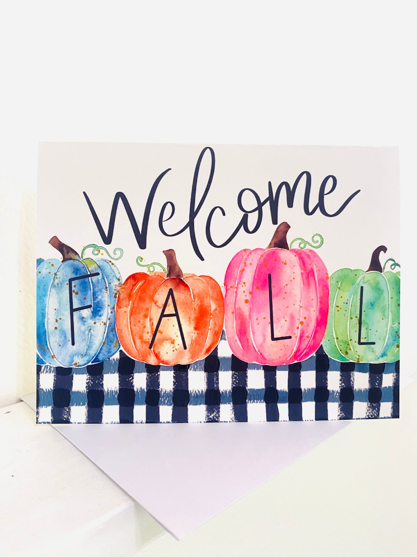 "Welcome Fall" Card with Envelope