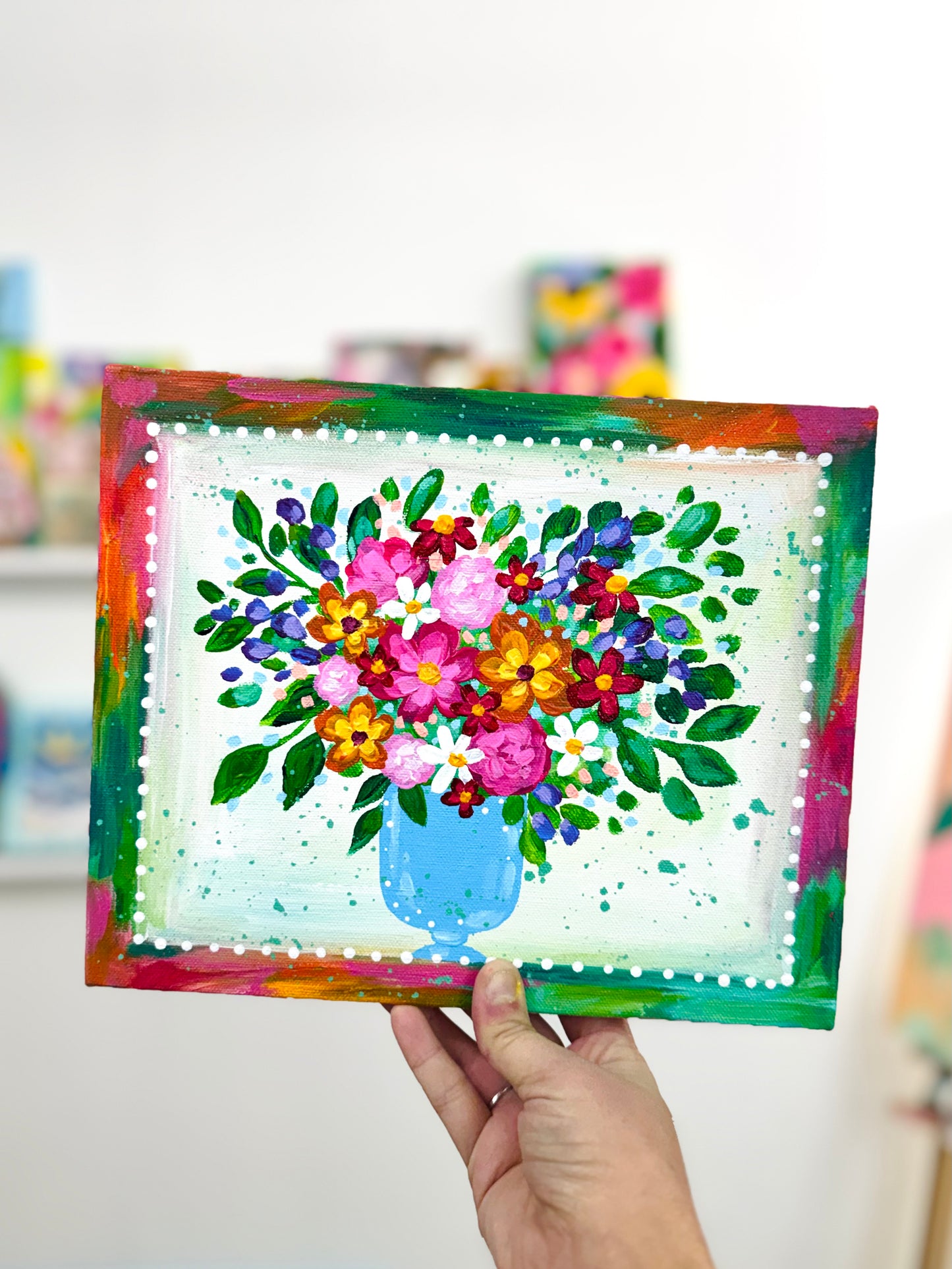 "Where Joy Begins" Original Painting #1 of 52 Weeks of Colorful Joy 2026