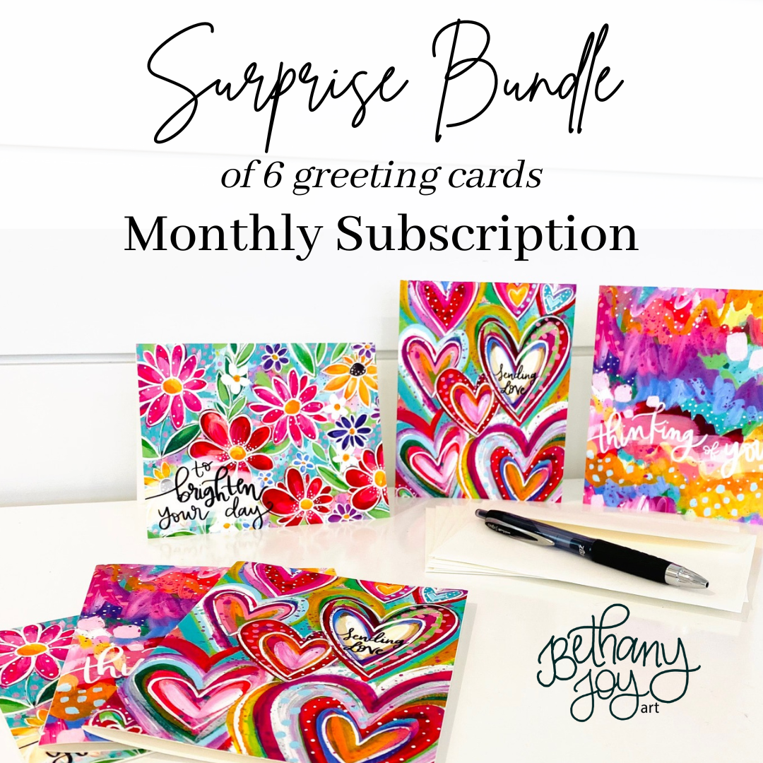 Surprise Greeting Card Bundle Monthly Subscription