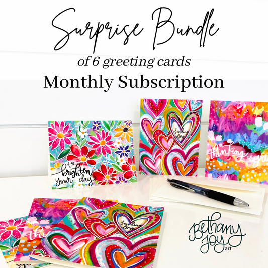 Surprise Greeting Card Bundle Monthly Subscription