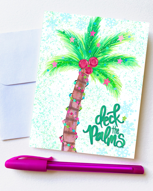 "Deck the Palms” Card with Envelope