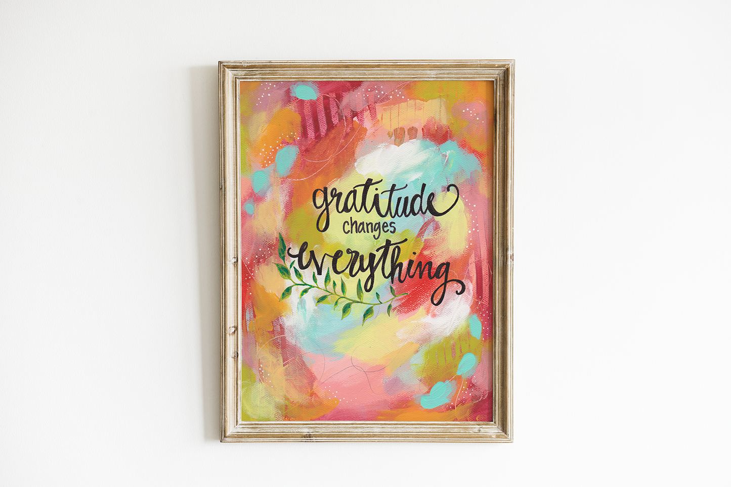 "Gratitude Changes Everything" Inspirational Bethany Joy Art Print